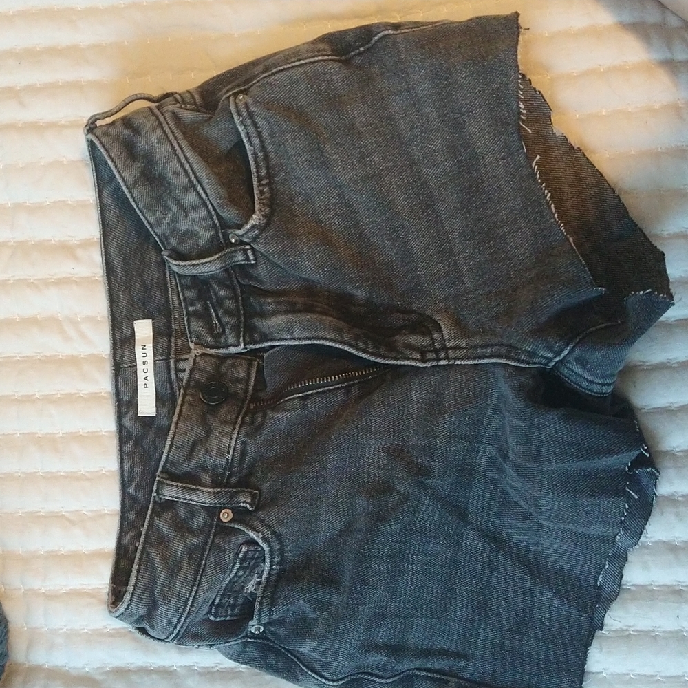Black Jean shorts